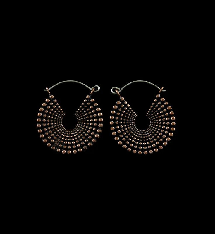 Hoop earrings with tortoiseshell designs for a chic and classic style-18G Rose Gold Sequent Beaded Brass Hangers - Earrings