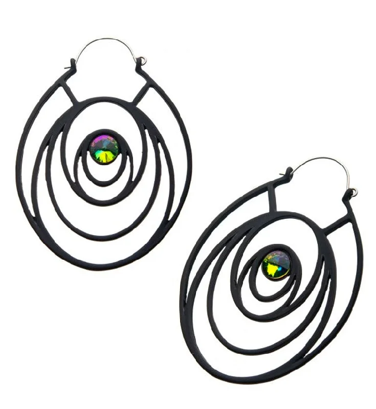 Hoop earrings with textured gold for a refined and sophisticated aesthetic-20G Black Arena Plug Hoops