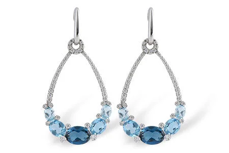 Lightweight hoop earrings for comfortable and all-day wear-Allison Kaufman Shades of Blue Earrings