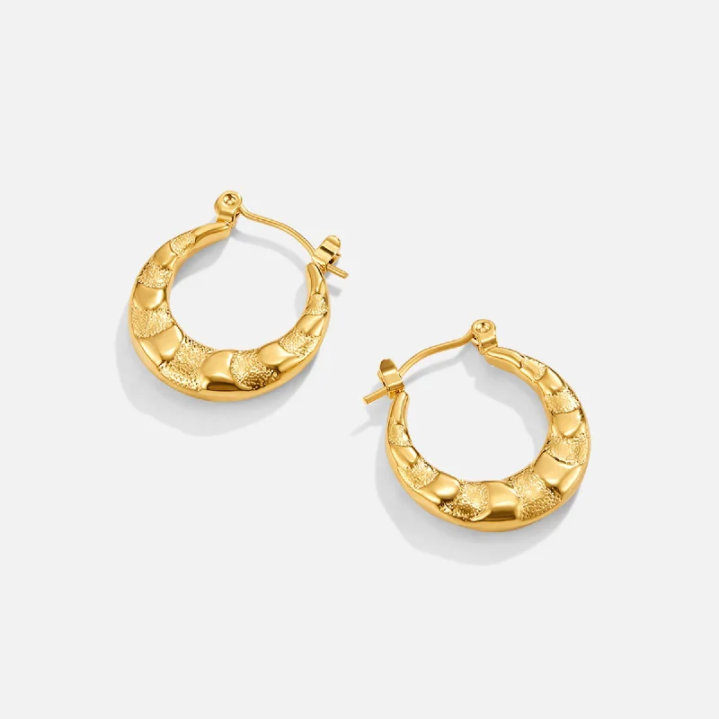 Best hoop earrings with detachable studs for a versatile and adjustable accessory-Anaya Geometric Gold Hoop Earrings