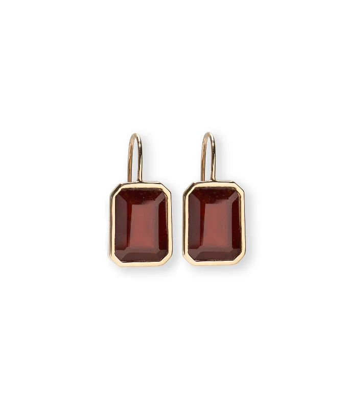 Best hoop earrings with sparkling cubic zirconia for a brilliant, budget-friendly effect-14k Gold Aria Earrings in Hessonite Garnet