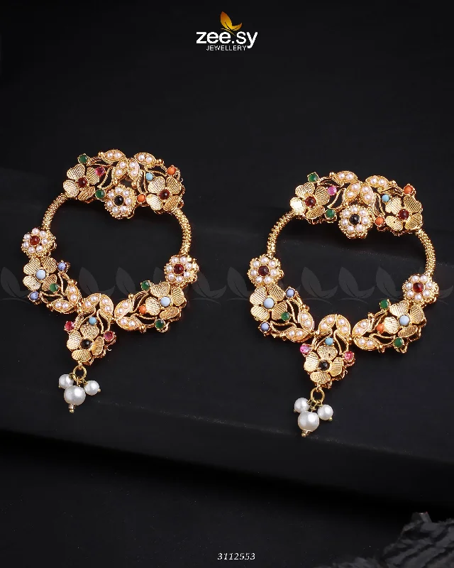 Hoop earrings with oversized designs for a bold, fashion-forward statement-Arisha Earrings