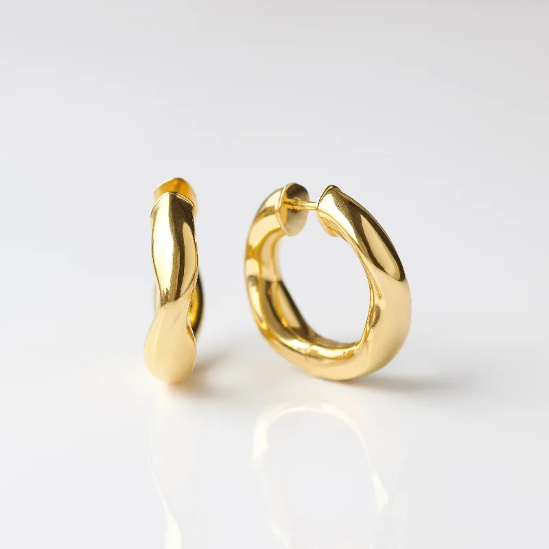 Hoop earrings with tortoiseshell designs for a chic and classic style-Chunky Organic Hoops