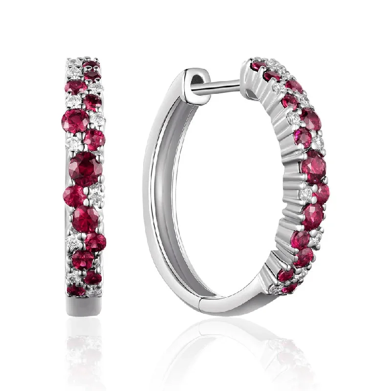 Best hoop earrings with snake-inspired designs for an edgy and fierce vibe-Ruby Hoops