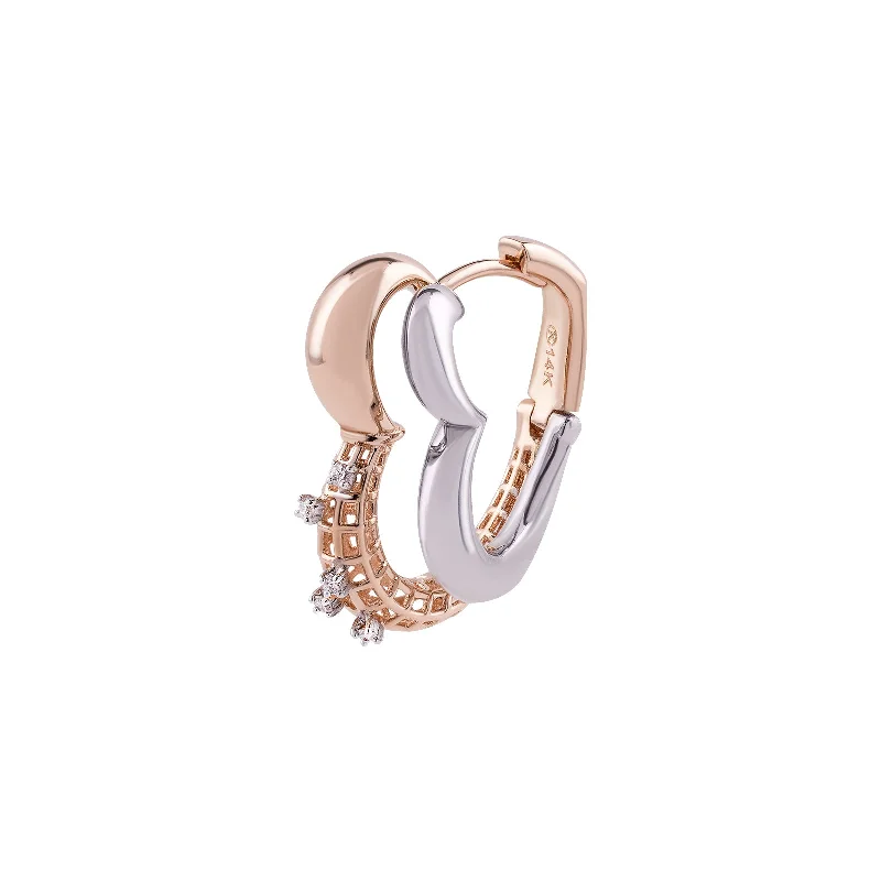 Hoop earrings with gold accents for a warm, elegant statement piece-Corazon Earring