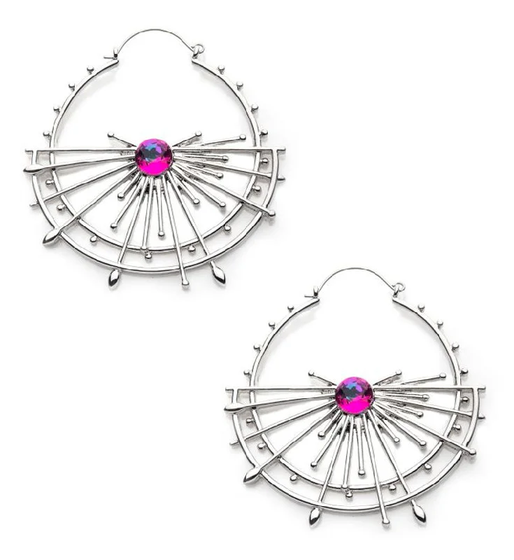 Hoop earrings with oversized pearl accents for a statement-making look-Cosmic Plug Hoops