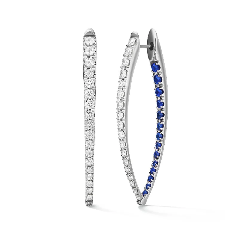 Best hoop earrings with vintage-style detailing for a nostalgic and timeless look-CRISTINA EARRING Large (Blue Sapphire)