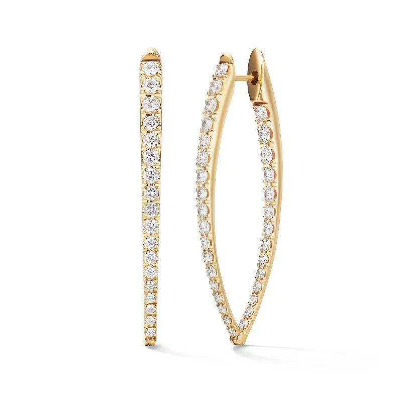 Hoop earrings with dangling charms for a playful and fun look-CRISTINA EARRING Large