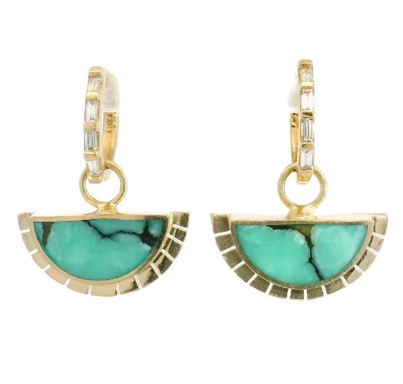 Best hoop earrings with minimal embellishments for a sleek and modern look-Desert Bloom Variscite Selene Earrings