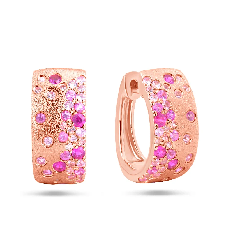 Hoop earrings with intricate designs for a unique and artistic appearance-Pink Confetti Hoops