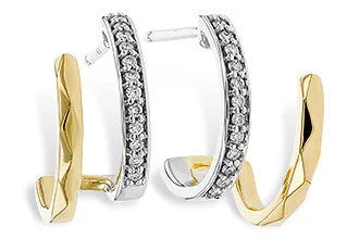 Hoop earrings with artistic filigree designs for an intricate, delicate finish-Allison Kaufman Double Hoop Earrings