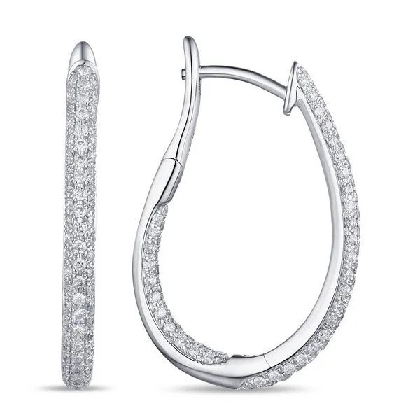 Best hoop earrings with hammered gold for a rustic yet elegant look-Diamond Earring