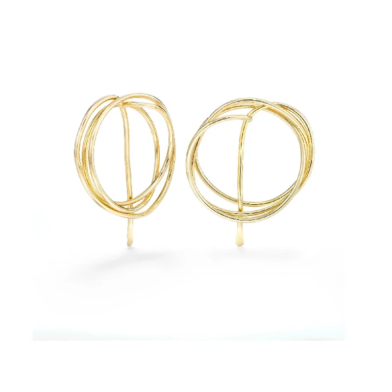 Hoop earrings with crescent moon shapes for a celestial and mystical appearance-Drawing No2