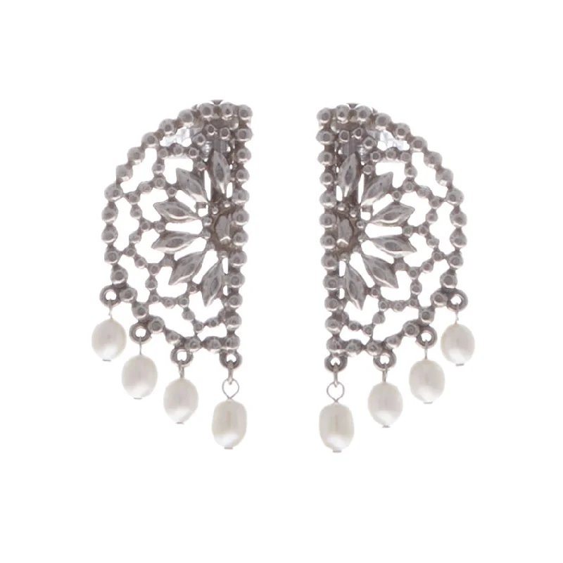 Hoop earrings with artistic filigree designs for an intricate, delicate finish-Elowen Earrings