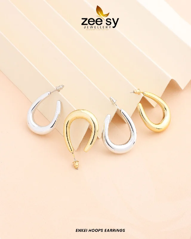 Small hoop earrings for a delicate and understated everyday wear-Enkei Hoops Earrings