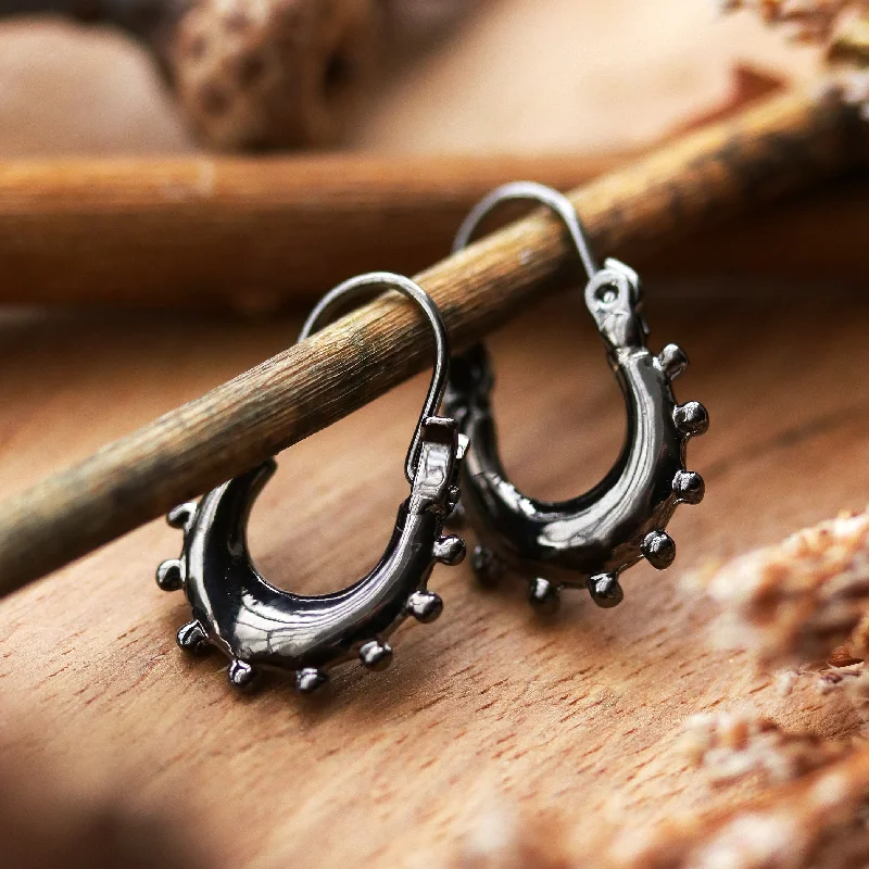 Hoop earrings with twisted metal designs for a dynamic and modern style-Epona Mini Hoop Earrings *Colour Select