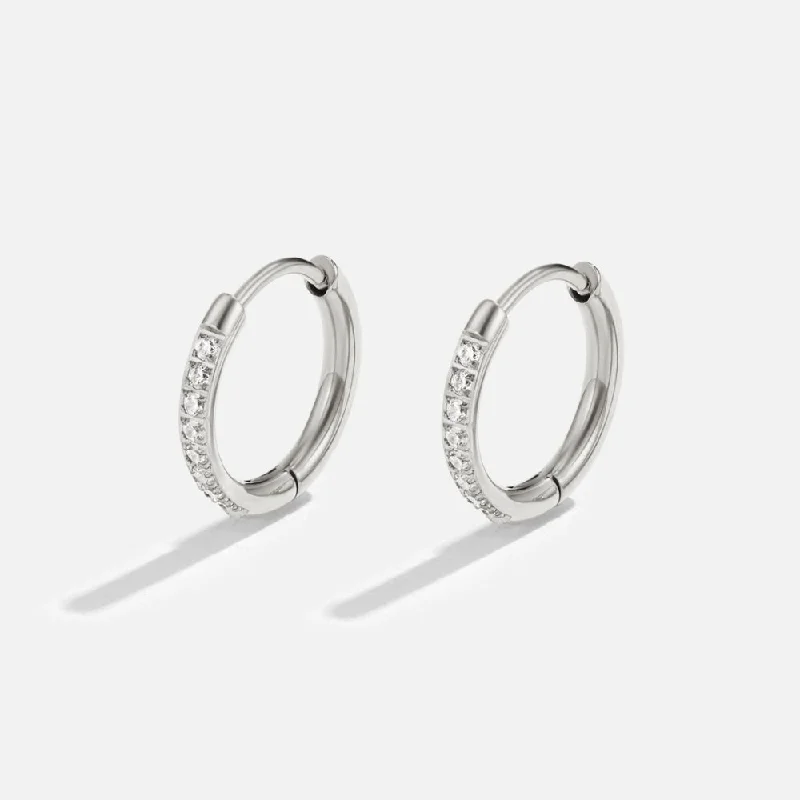 Large hoop earrings for a bold and statement-making fashion accessory-Eternity Hoop Earrings