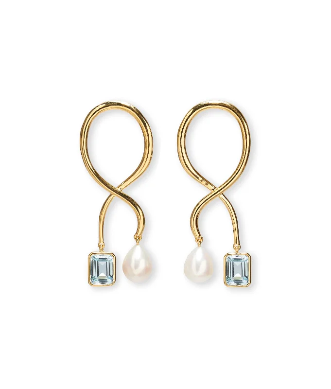 Hoop earrings with oversized pearl accents for a statement-making look-Etienne Earrings