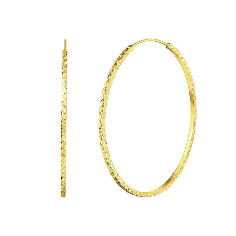 Large hoop earrings for a bold and statement-making fashion accessory-FANCIME Endless Circle 18K Gold Hoop Earrings