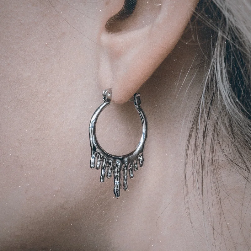 Best hoop earrings with crescent-shaped designs for a bold, moon-inspired style-Ice Chasm Hoop Earrings *Colour Select