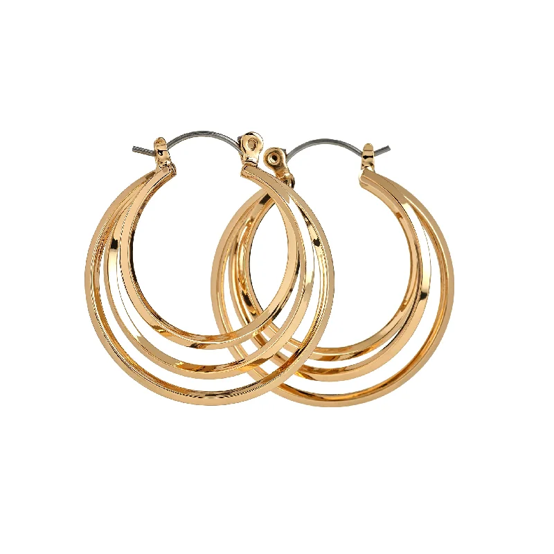 Best hoop earrings with enamel details for a colorful and modern look-Interlocking Hoop Pierced Earrings