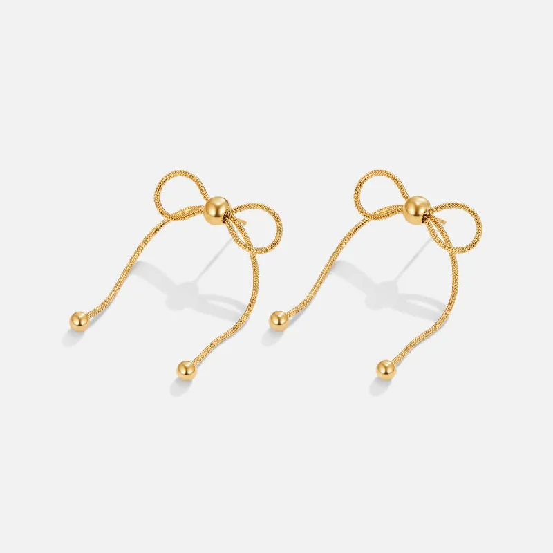 Hoop earrings with cut-out designs for a creative and lightweight effect-Katie Bow Earrings