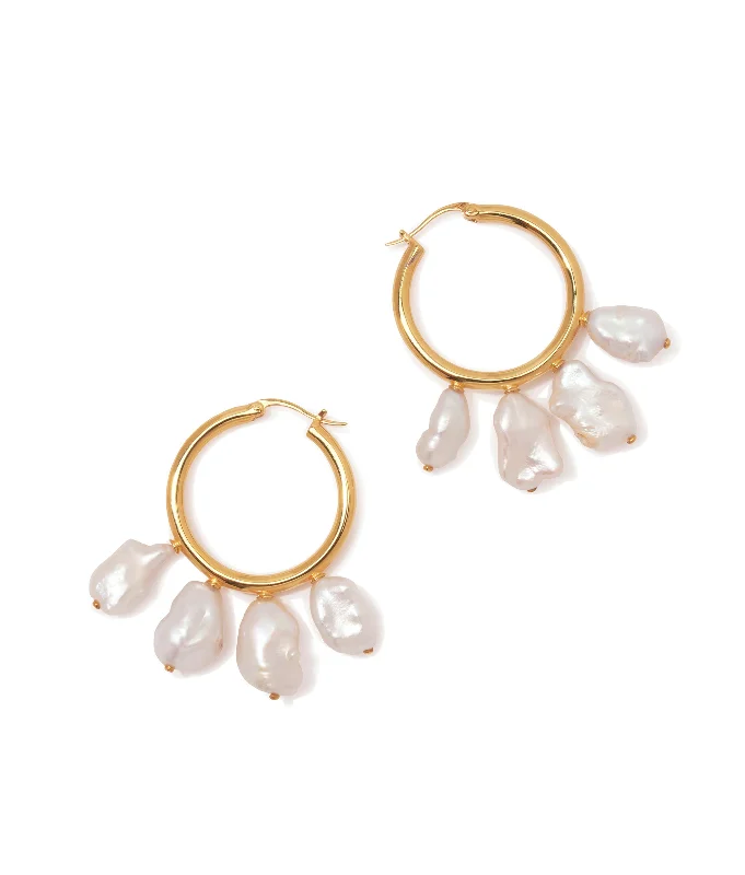 Best hoop earrings with floral designs for a feminine and delicate look-Keshi Cool Hoops