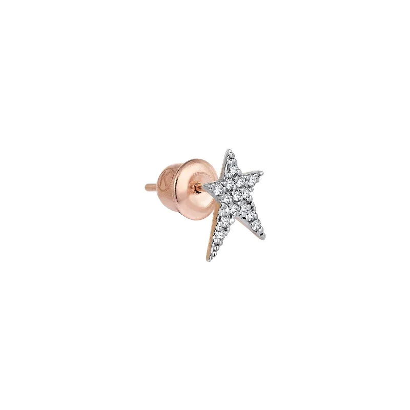 Hoop earrings with open designs for a modern, lighthearted vibe-Maxi Pave Struck Star Stud Earring