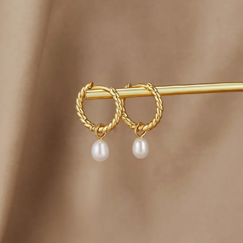 Best hoop earrings with infinity designs for a timeless and meaningful symbol-Layla Pearl Twist Earrings