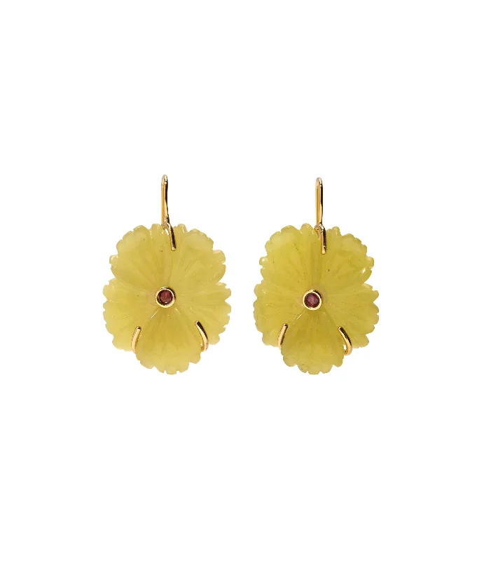 Hoop earrings with a matte finish for a sleek and sophisticated appearance-New Bloom Earrings in Canary