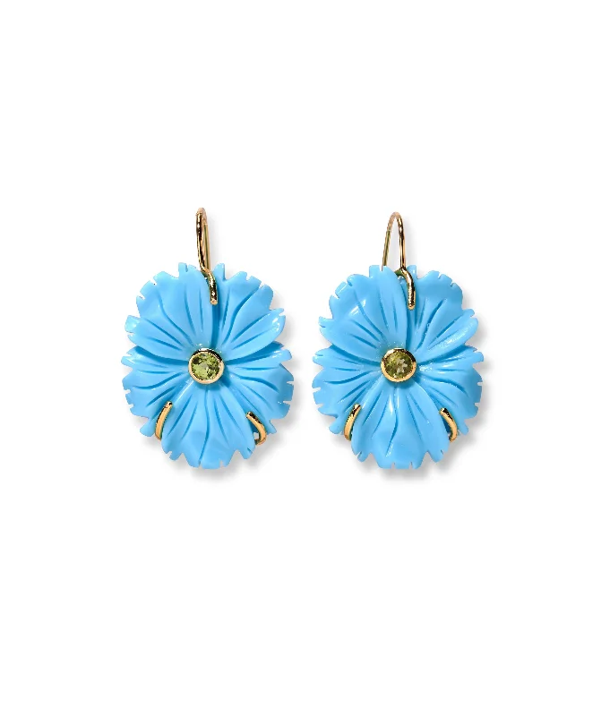 Best hoop earrings with matching bracelets for a coordinated jewelry set-New Bloom Earrings in Cerulean