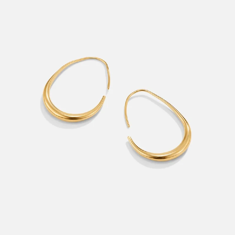 Best hoop earrings with gold for a luxurious and timeless look-Nica Gold Hoop Earrings