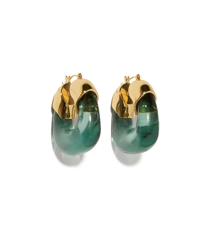 Best hoop earrings with blackened metal for an edgy and bold appearance-Organic Hoops in Forest