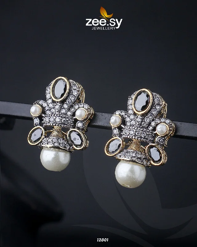 Hoop earrings with open designs for a modern, lighthearted vibe-PEARL DROP TOPS