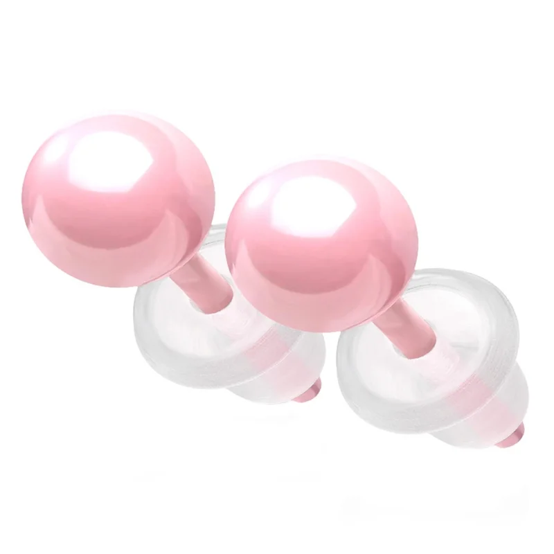 Best hoop earrings with satin ribbons for a soft, feminine appearance-Pink Ceramic Orb Earrings