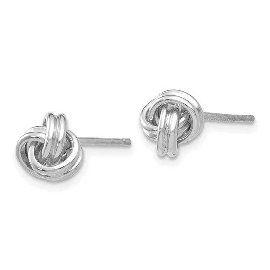 Hoop earrings with pearl accents for a chic and classic style-Love Knot Earrings