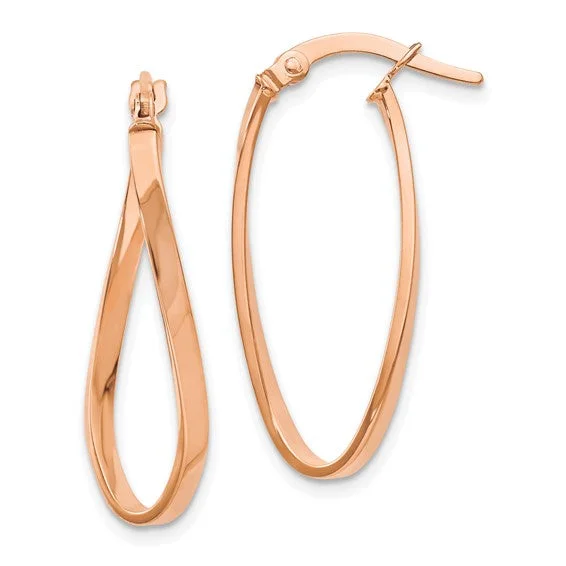 Best hoop earrings with baroque pearls for a luxurious and elegant vibe-Rose Gold Hoops