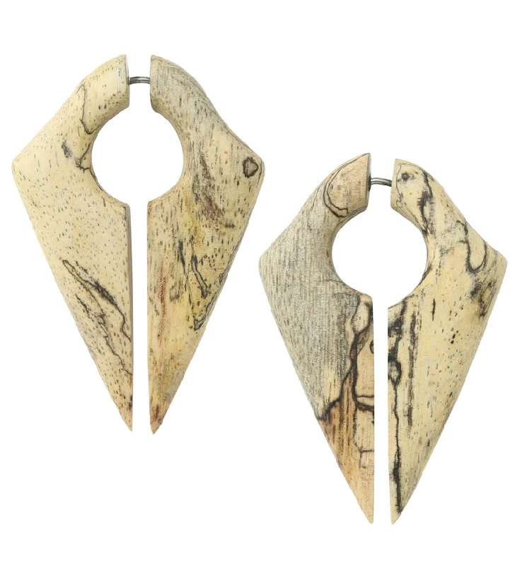 Best hoop earrings with gemstone accents for a colorful and elegant appearance-Ravine Tamarind Wood Fake Gauge Keyhole Earrings