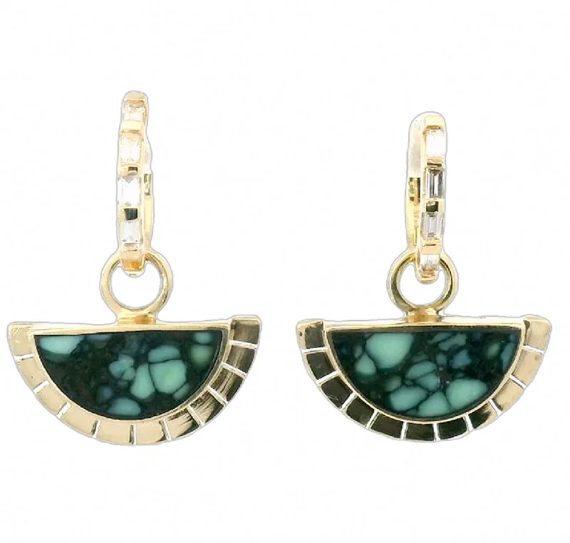 Best hoop earrings with Swarovski crystals for added sparkle and luxury-Selene Earrings - Star Fox Turquoise