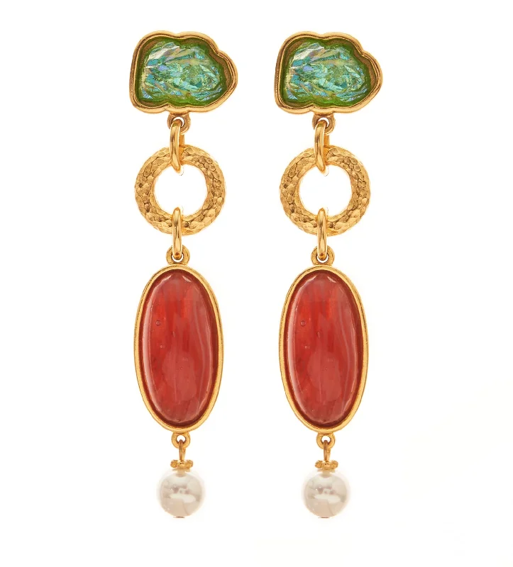 Hoop earrings with rhinestone-studded rims for a glamorous touch-Shirley Earrings