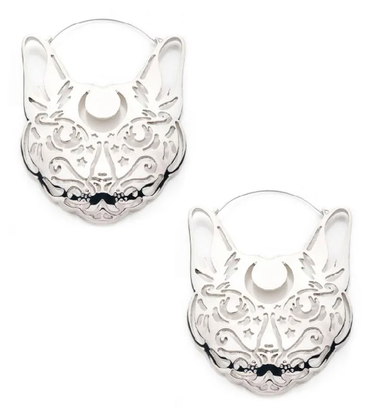 Best hoop earrings with vintage rhinestone embellishments for a retro-glam effect-Sphynx Plug Hoops