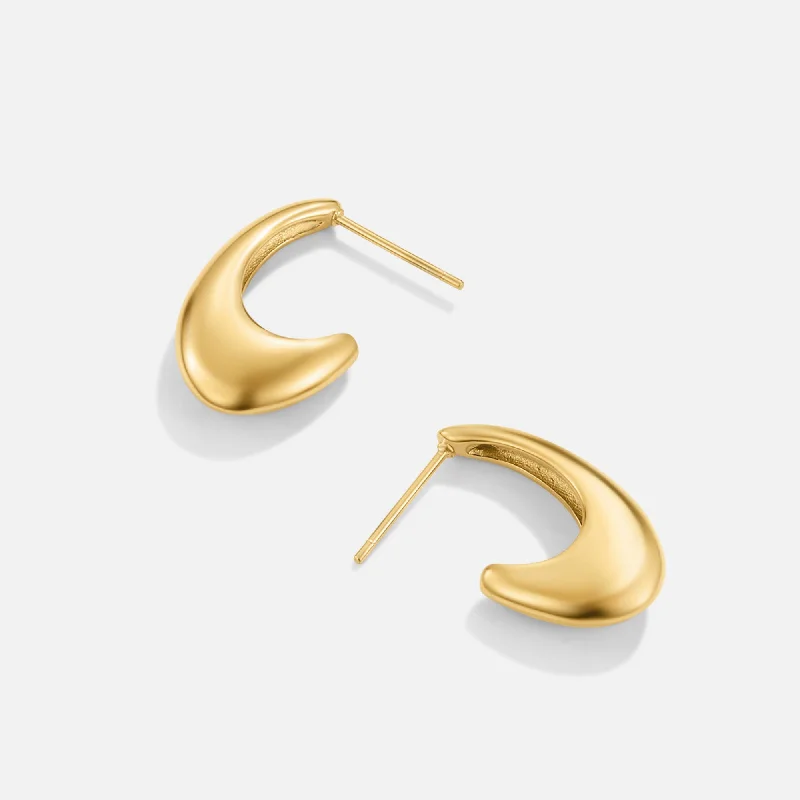 Best hoop earrings with marbled designs for a trendy and artistic effect-Tara 18K Gold Hoop Earrings