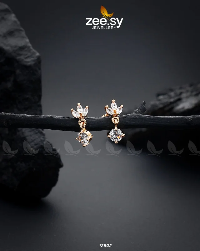 Hoop earrings with a matte finish for a sleek and sophisticated appearance-Tiny Leaf Earrings