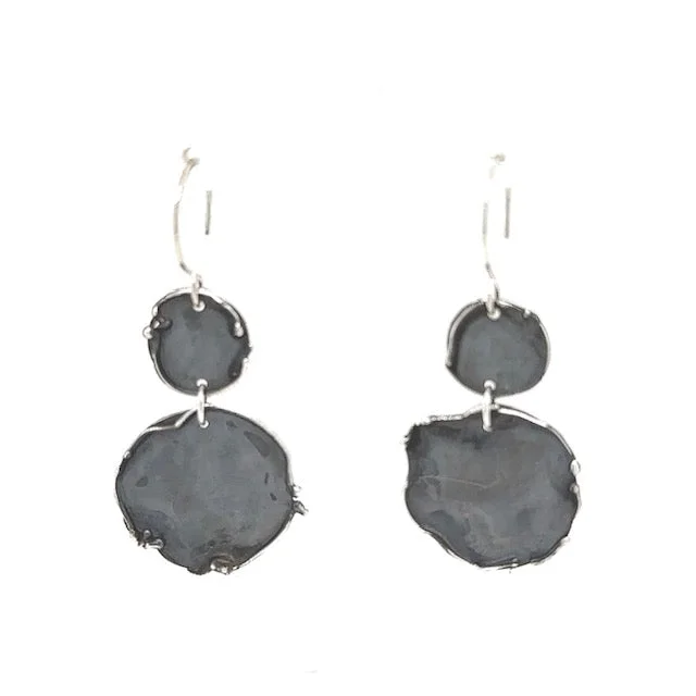 Hoop earrings with polished metal for a shiny and high-quality finish-Twilight Drop Earring