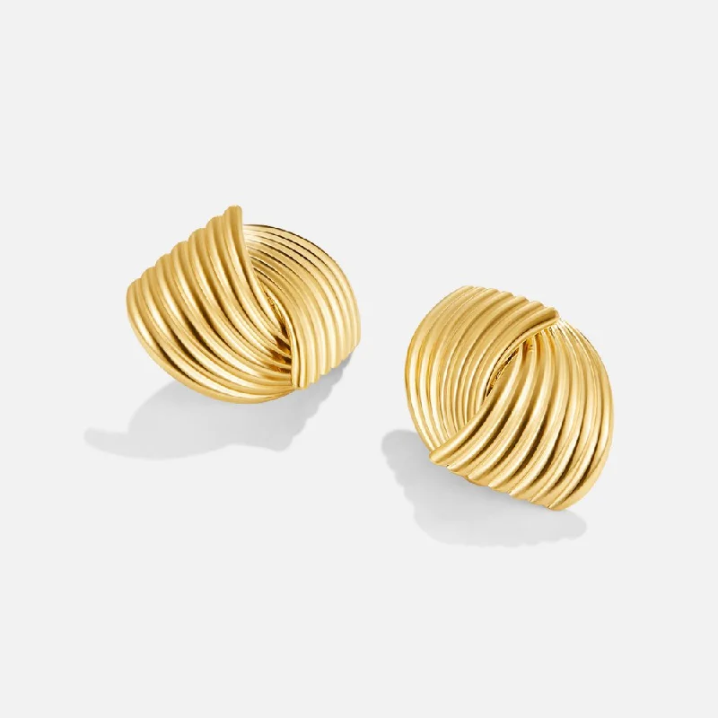 Best hoop earrings with asymmetrical designs for a fashion-forward, avant-garde look-Vanna Luxury Gold Earrings