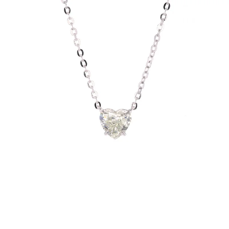 Best necklaces and pendants with floral designs for a feminine and elegant feel-1.20 ct Diamond Heart Necklace