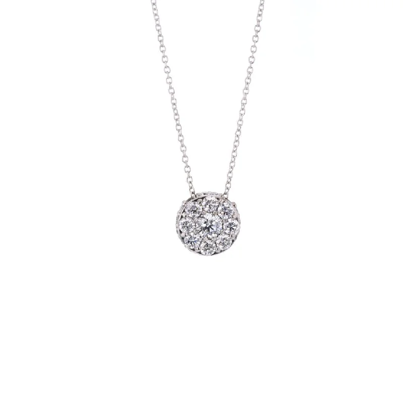 Unique necklaces and pendants with artistic shapes for a creative, one-of-a-kind design-1.31 ctw Diamond Cluster Necklace