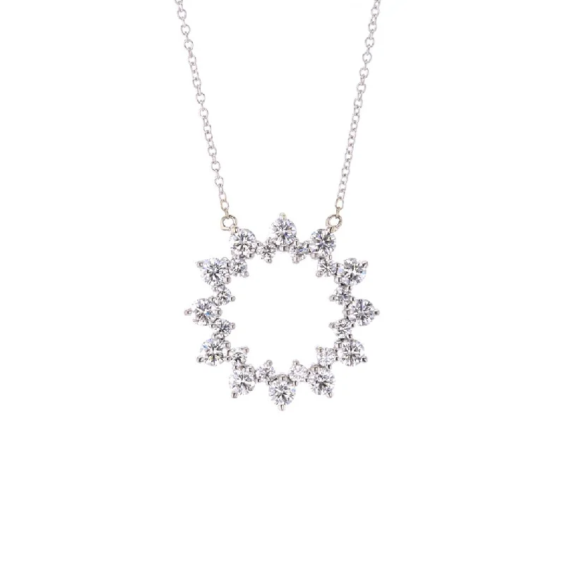 Best necklaces and pendants with crystal accents for a sparkling and elegant style-1.80 ctw Diamond Open Circle Necklace