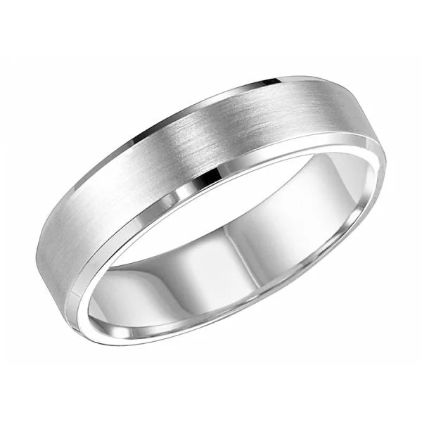 Best necklaces and pendants with statement designs for a fashionable accessory-Bevel Edge Brushed Wedding Band