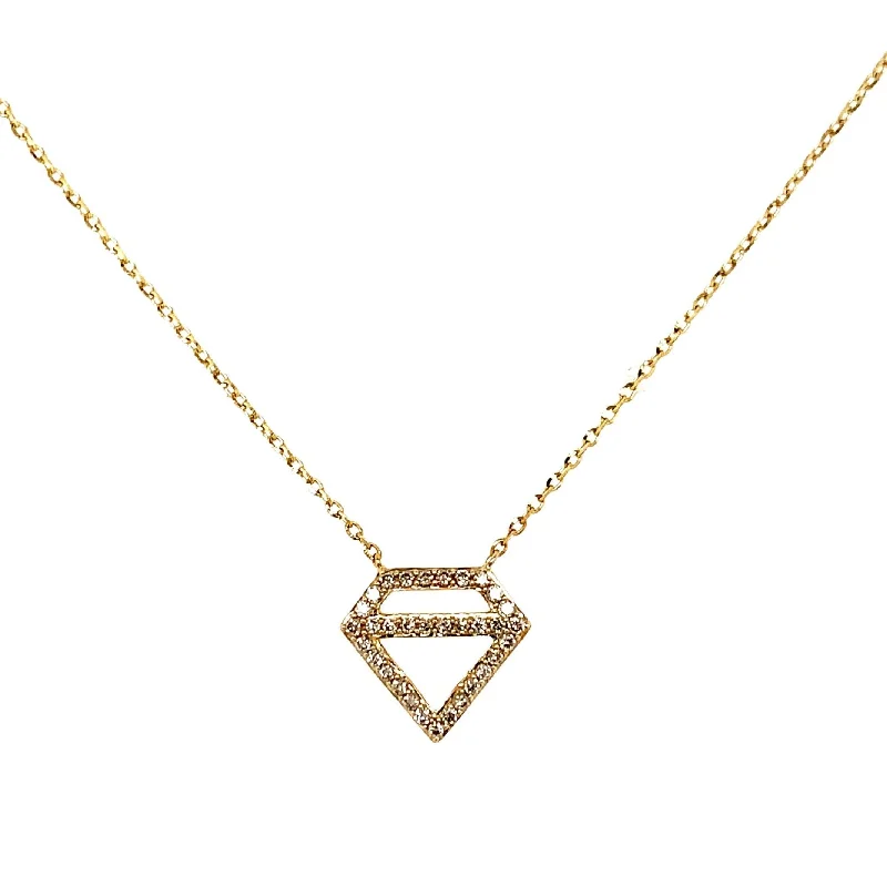 Necklaces and pendants with custom engravings for a personal, meaningful gift-14K "Diamond" Diamond Necklace